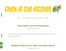 Tablet Screenshot of chickinthekitchen.com